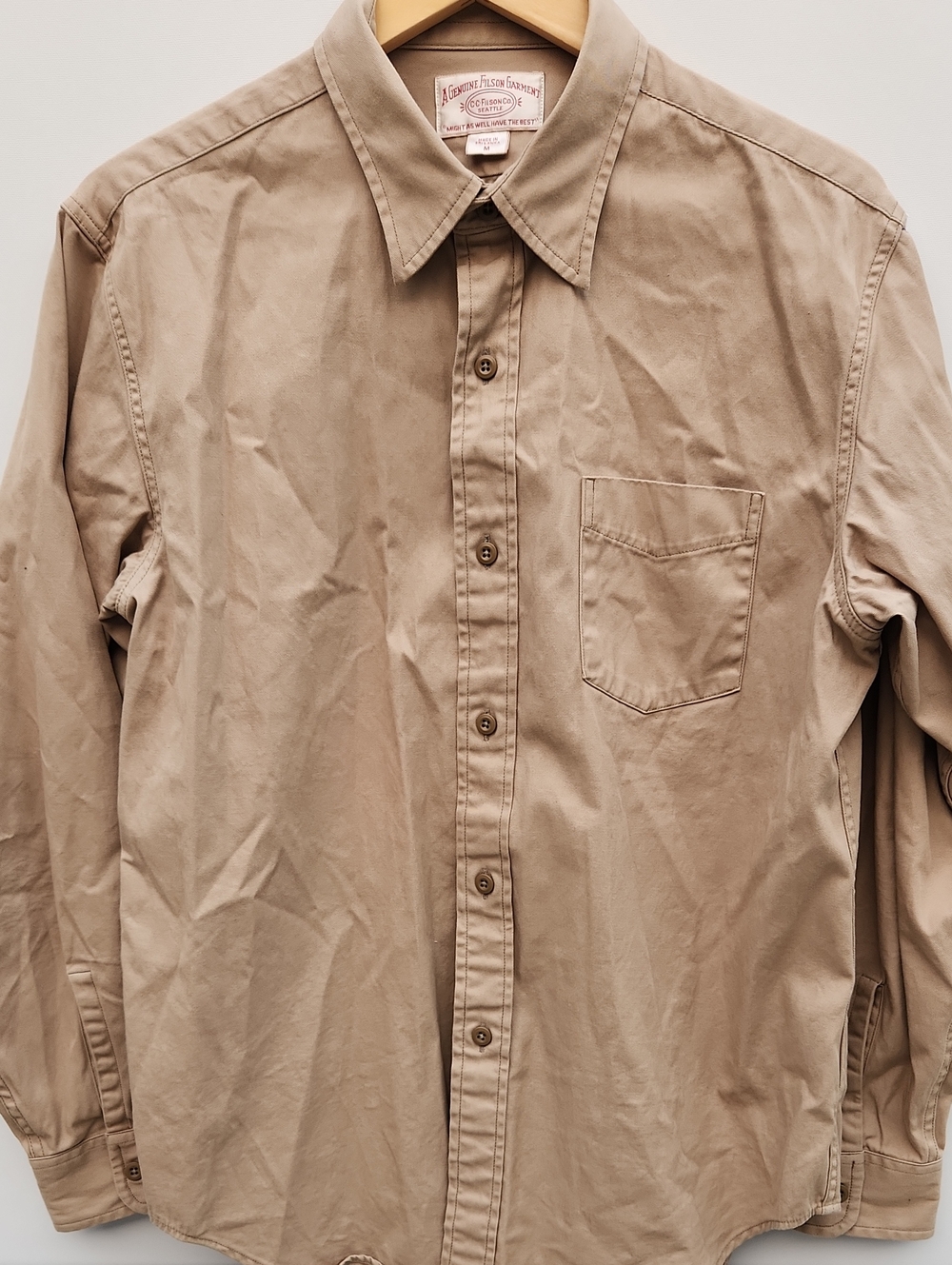 Filson Tan Button-Down Casual Shirt